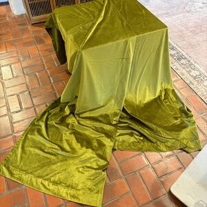 Roslynwood Velvet Curtains – 2 Panels – Color: Olive Green – 52”x96”